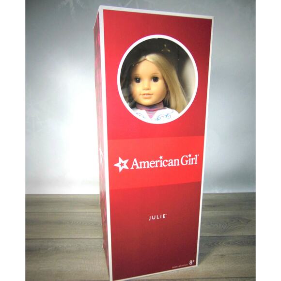 American Girl Doll 18" JULIE IN MEET OUTFIT Purse Hat Book Blonde Brown Eyes BOX - Picture 12 of 12